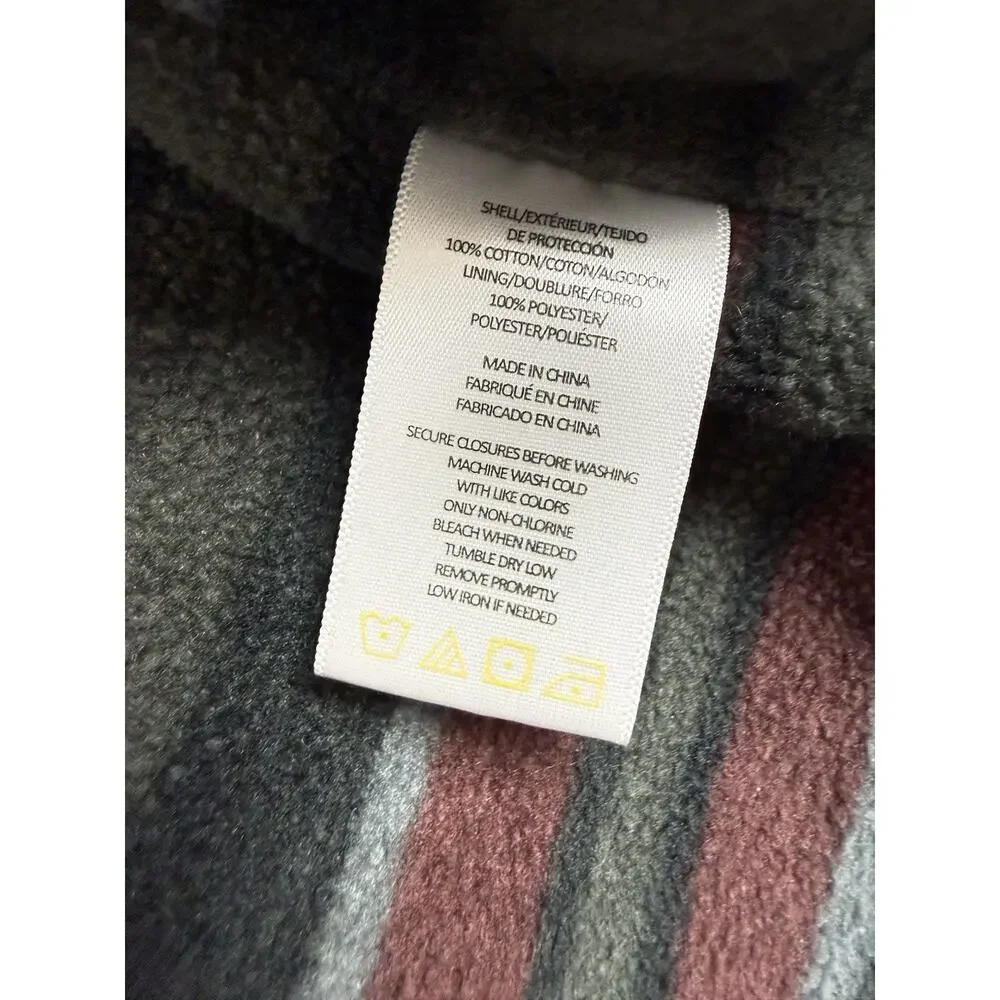 Wolverine Fleece Lined Work Vest Men’s XL Gray Full Zip Canvas Cotton Utility